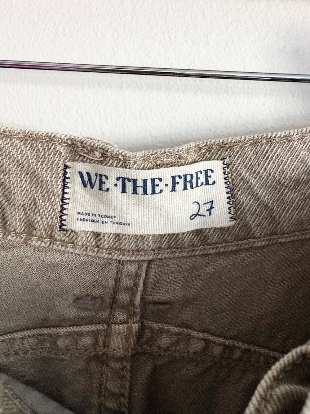 We The Free Good Luck Mid-Rise Barrel Jeans in Taupe - Picture 8 of 8